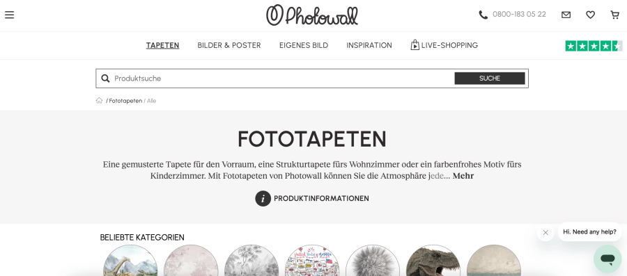 Photowall Online shop